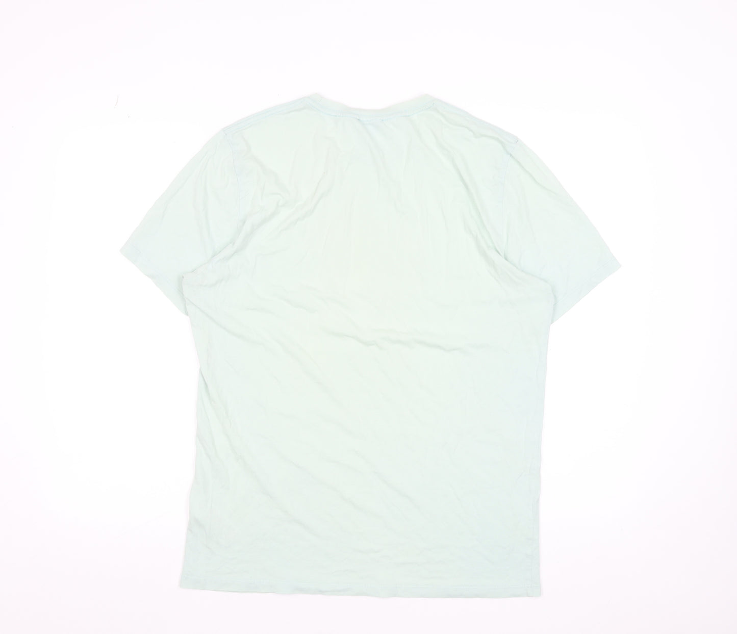 Reiss Men's Green Cotton Crew Neck Short Sleeve T-Shirt Size L