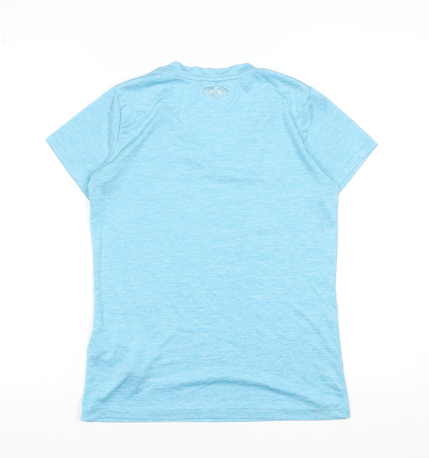 Under Armour Womens Blue HeatGear V-Neck T-Shirt XS Loose Fit Gym Top