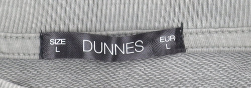 Dunnes Women Grey Cotton Cropped Pullover Sweatshirt L