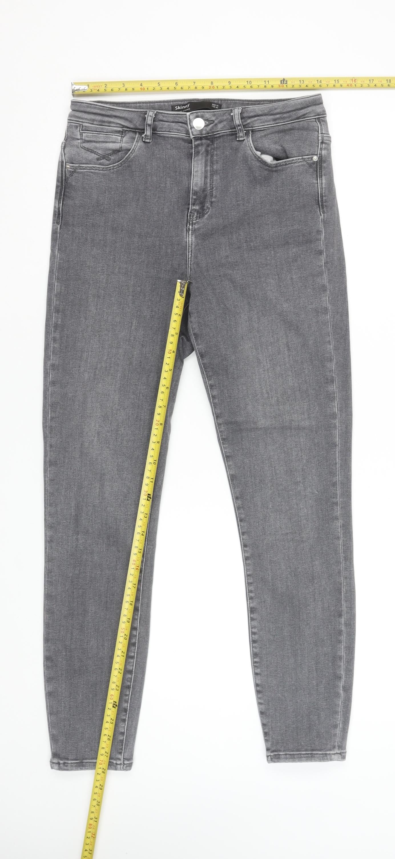St. Bernard for Dunnes Stores Women's Light Grey Skinny Jeans Size 12 Regular
