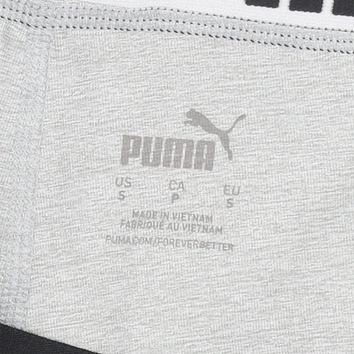 Puma Womens Grey Small Elastic Waist Gym Leggings