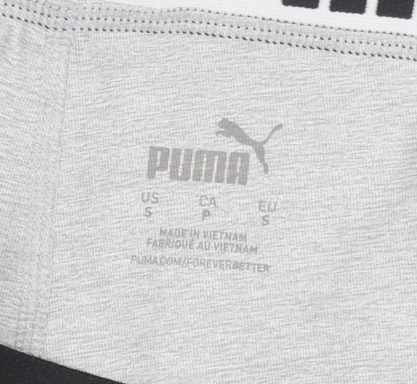Puma Womens Grey Small Elastic Waist Gym Leggings