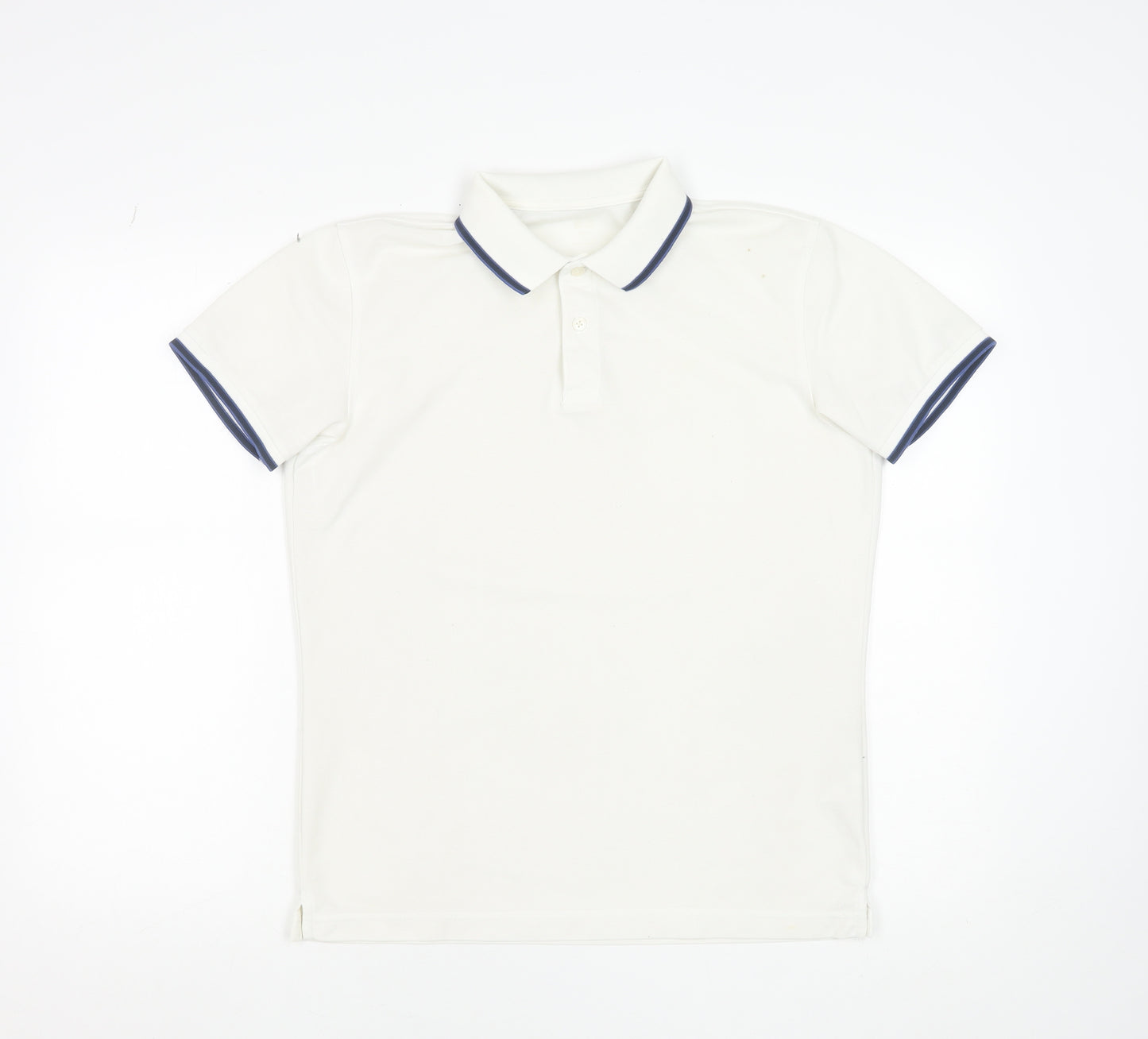 UNIQLO Men's White Polo Shirt L Short Sleeve Polyester Casual