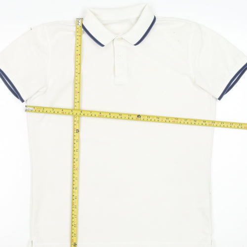 UNIQLO Men's White Polo Shirt L Short Sleeve Polyester Casual