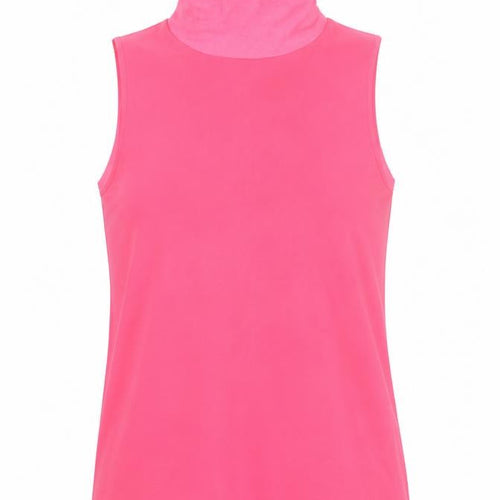French Connection Women's Pink Sleeveless Roll Neck Tank Top XS