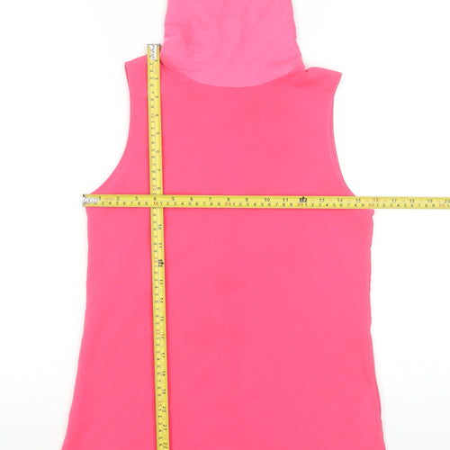 French Connection Women's Pink Sleeveless Roll Neck Tank Top XS