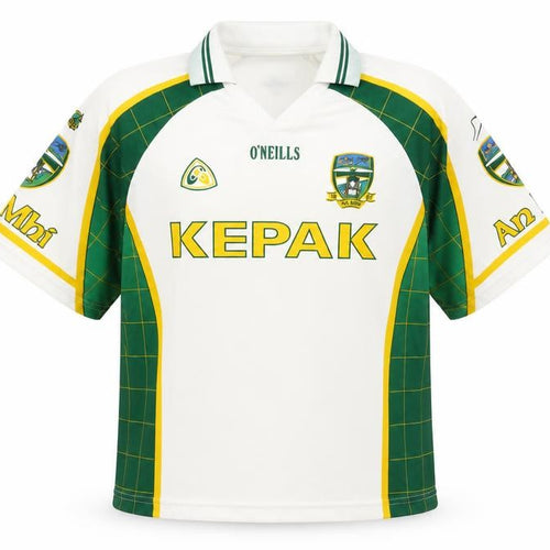 O'Neills Boys White Green Football Jersey 13-14 Years Collared Sports Top