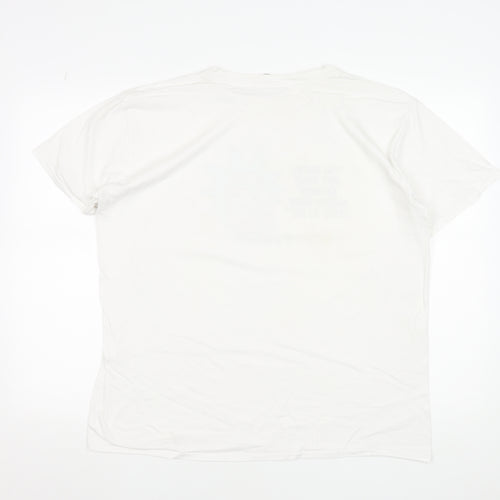 Rick and Morty Men's White XL Graphic Cotton T-Shirt