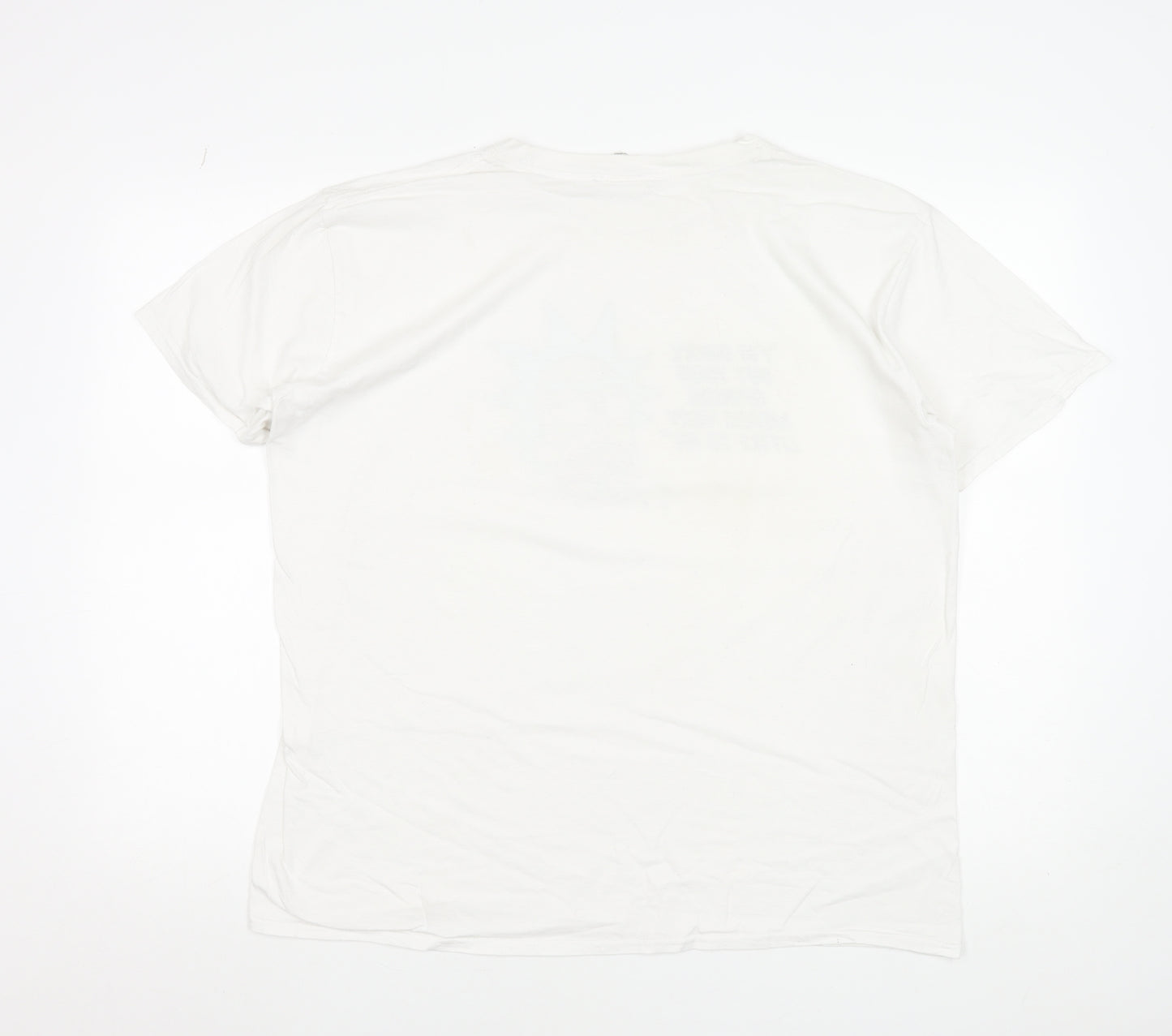 Rick and Morty Men's White XL Graphic Cotton T-Shirt
