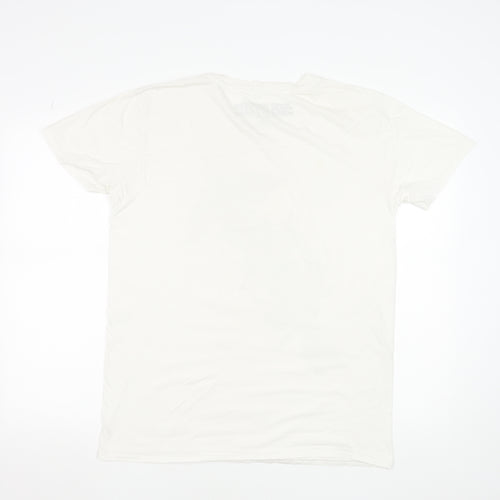 Jilted Generation Men's White Cotton Graphic Bird Art T-Shirt L