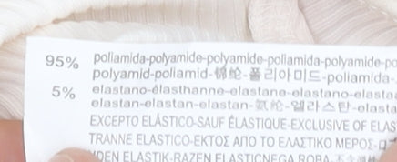 Stradivarius Womens Beige Tie Dye Long Sleeve Bodysuit Size 12