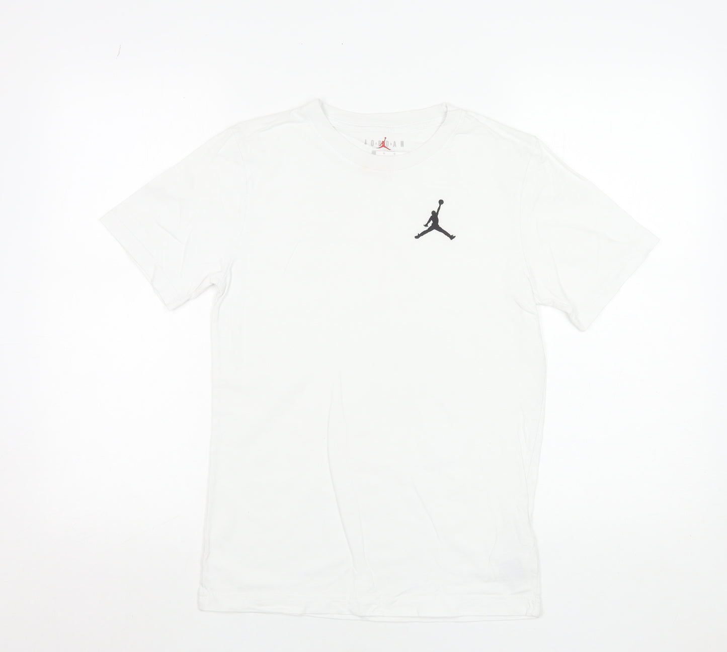 Jordan Teens White Cotton Crew Neck Short Sleeve Sports T-Shirt 12 Plus