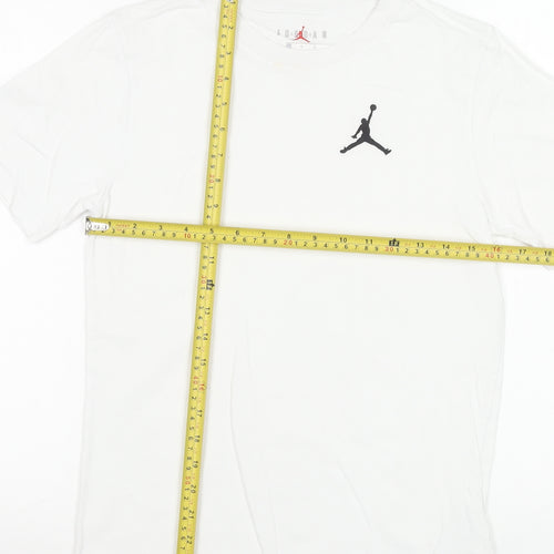 Jordan Teens White Cotton Crew Neck Short Sleeve Sports T-Shirt 12 Plus
