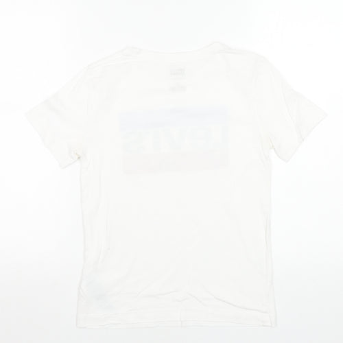 Levi's Boys White Graphic Logo Cotton T-Shirt 14 Years 164cm