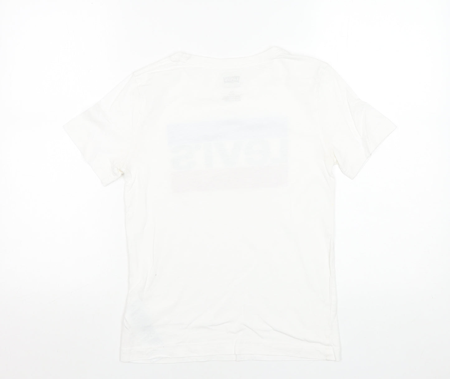 Levi's Boys White Graphic Logo Cotton T-Shirt 14 Years 164cm