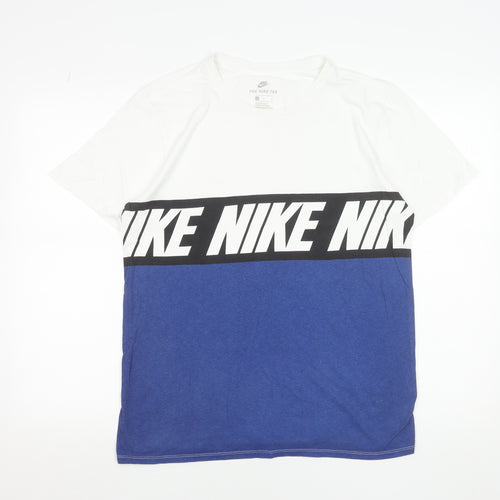 Nike Men's Multicoloured L Athletic Fit Crew Neck Graphic T-Shirt