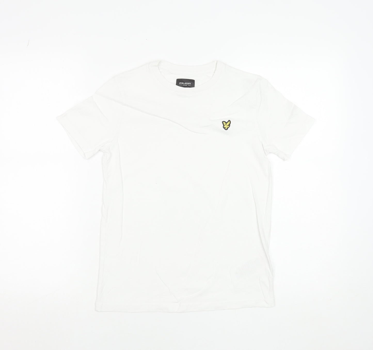 Lyle & Scott Boys White 10-11 Years Cotton Crew Neck Logo T-Shirt