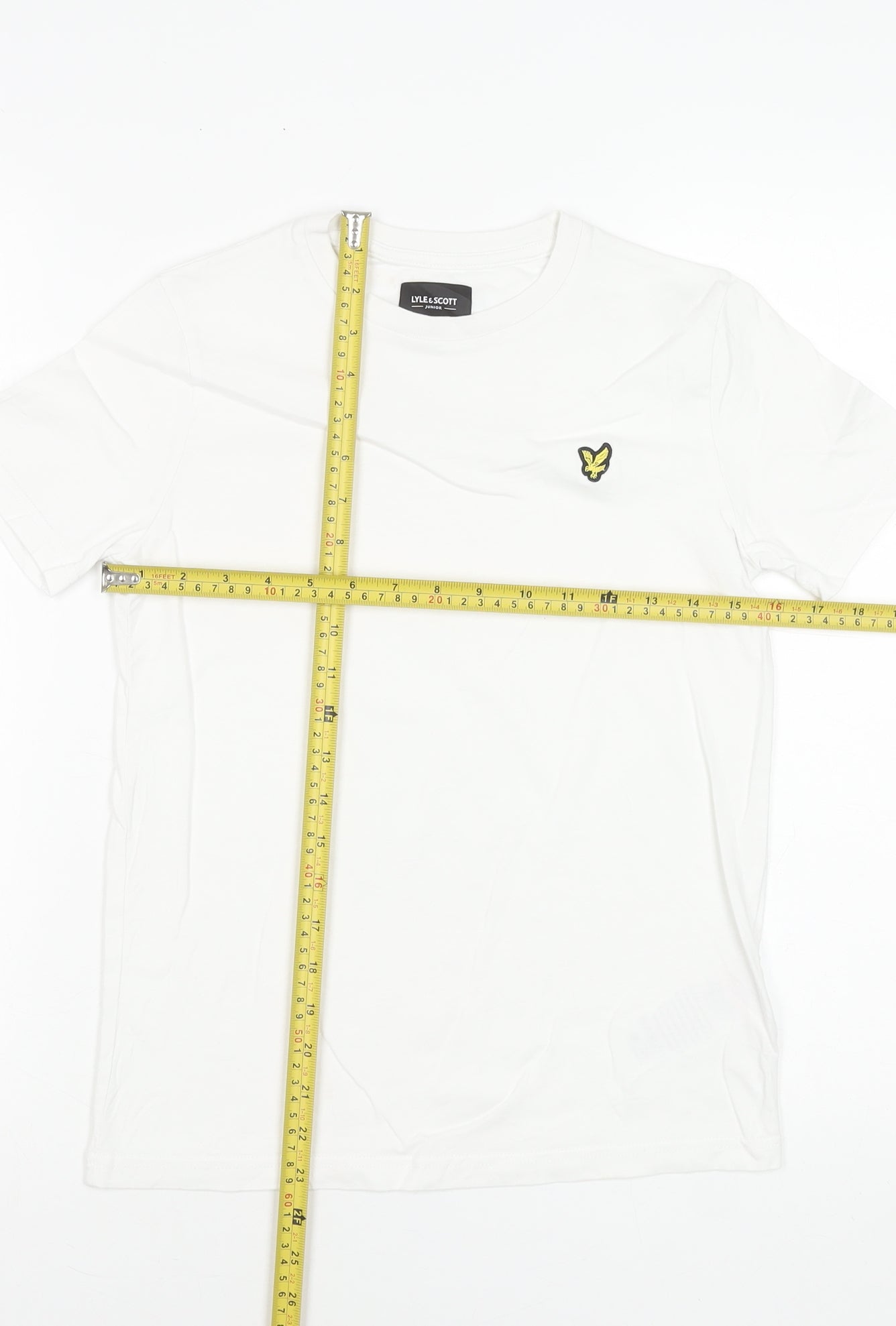 Lyle & Scott Boys White 10-11 Years Cotton Crew Neck Logo T-Shirt