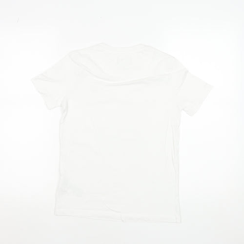 Lyle & Scott Boys White 10-11 Years Cotton Crew Neck Logo T-Shirt