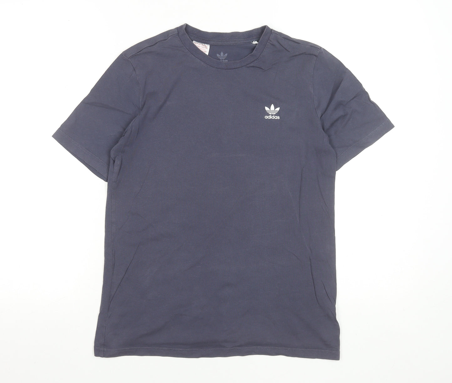 Adidas Boys Grey 12-13 Years Regular Fit Logo Cotton T-Shirt