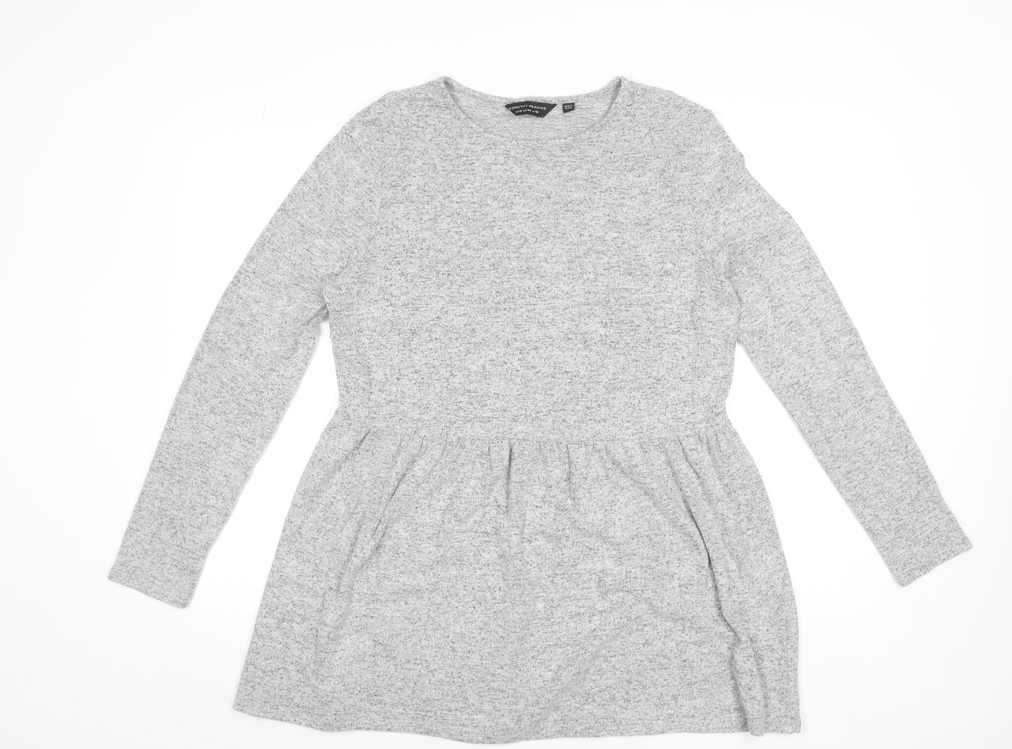 Dorothy Perkins Women’s Grey Long Sleeve Tunic Top UK 16