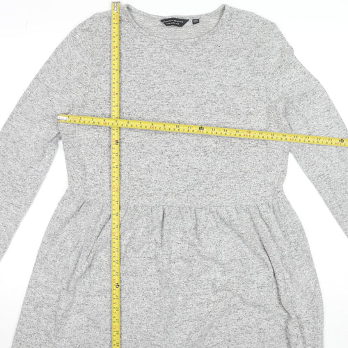 Dorothy Perkins Women’s Grey Long Sleeve Tunic Top UK 16
