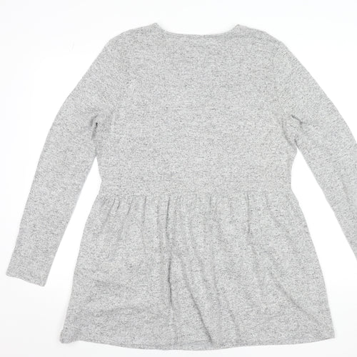 Dorothy Perkins Women’s Grey Long Sleeve Tunic Top UK 16