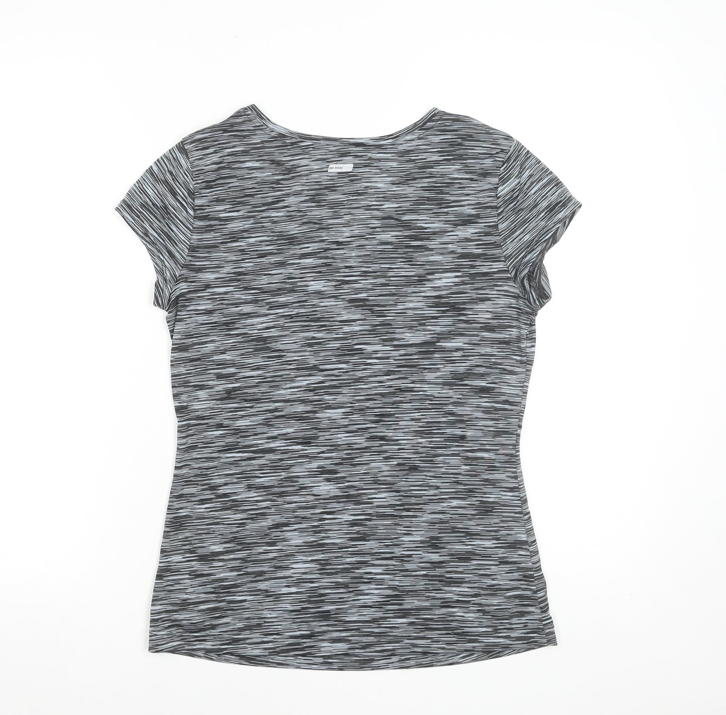 Athletic Works Womens Grey Short Sleeve V-Neck Sports T-Shirt Size S 8-10