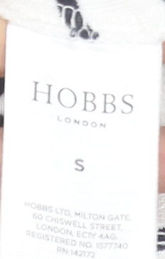 Hobbs Women’s White Striped 3/4 Sleeve Cotton Boat Neck T-Shirt S