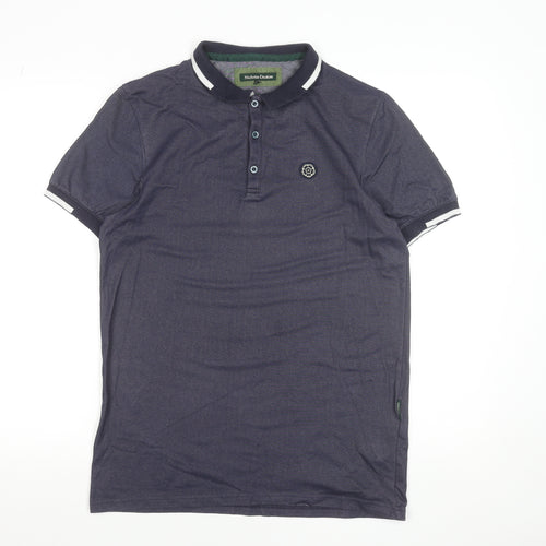 Nicholas Deakins Men's Blue Short Sleeve Cotton Polo Shirt Size M