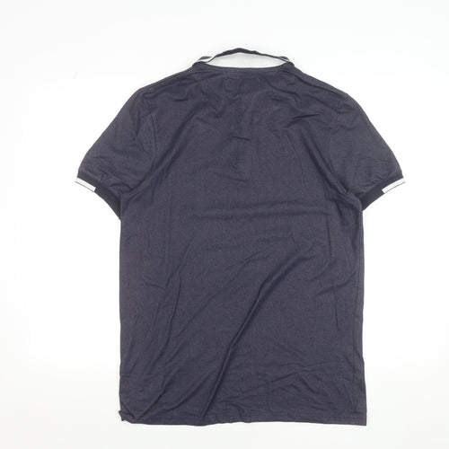 Nicholas Deakins Men's Blue Short Sleeve Cotton Polo Shirt Size M