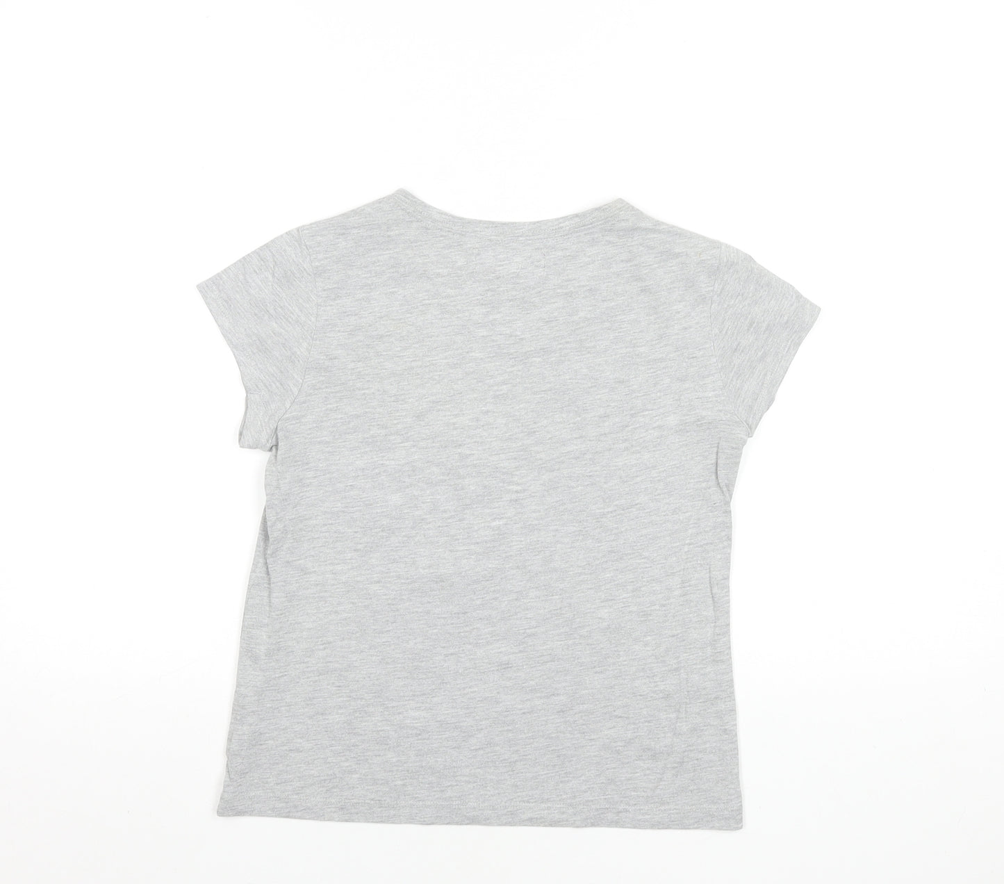 GAP Girls Grey Graphic Varsity Logo T-Shirt Size 13 Years