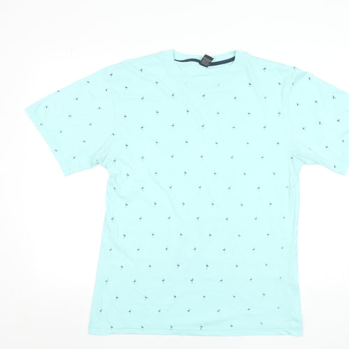Street Rules Men's Blue XL Graphic Print Cotton Blend T-Shirt