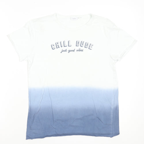 BluKids Boys Blue Dip Dye Cotton Chill Dude T-Shirt 11-12 Years