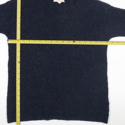 Esprit Women's Navy Wool Blend Long Sleeve Crew Neck Jumper Size S