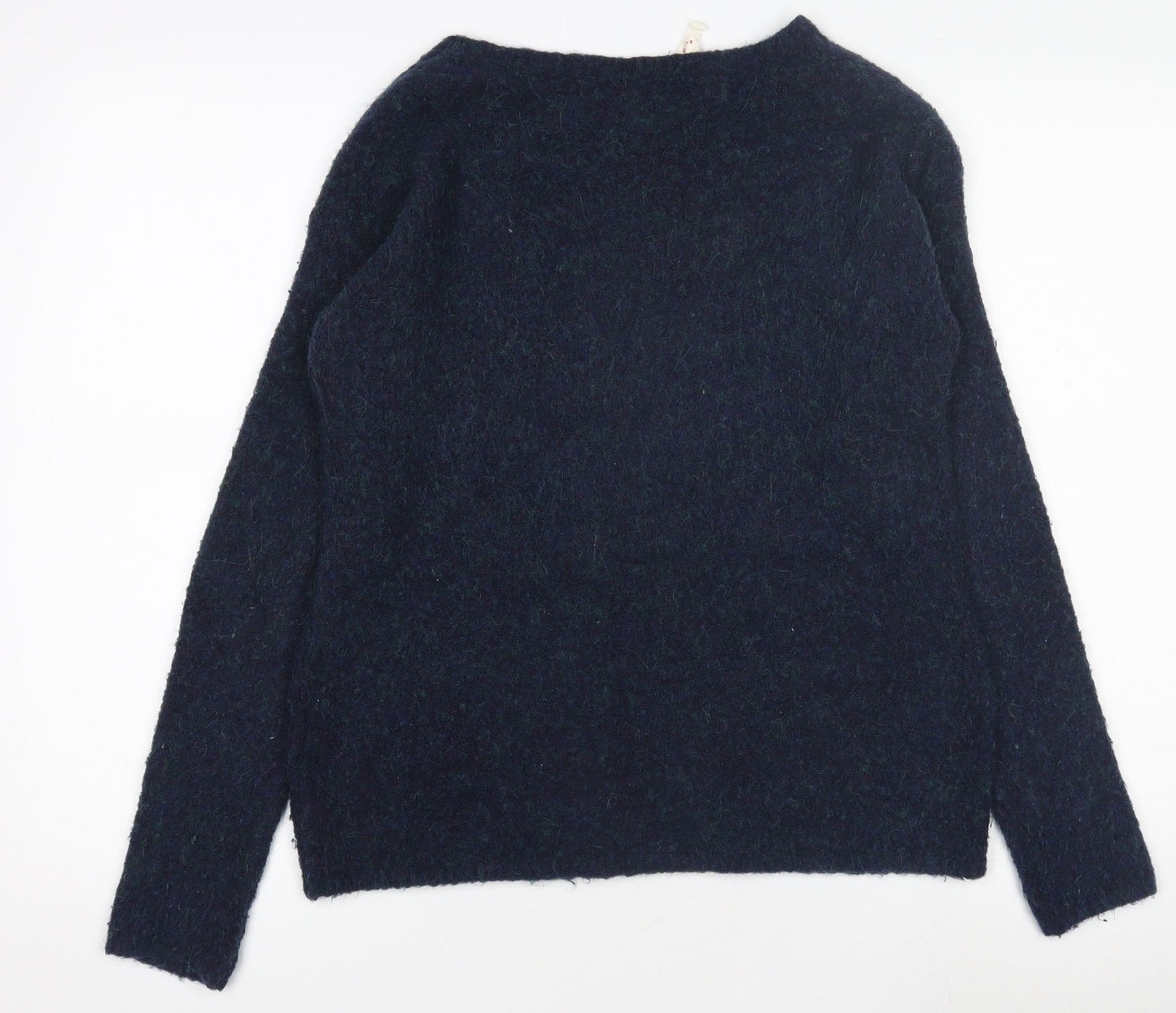 Esprit Women's Navy Wool Blend Long Sleeve Crew Neck Jumper Size S
