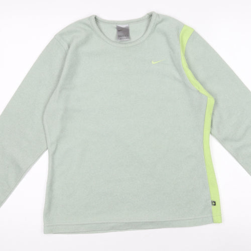 Nike Women Green Fleece Pullover Sweatshirt Size S