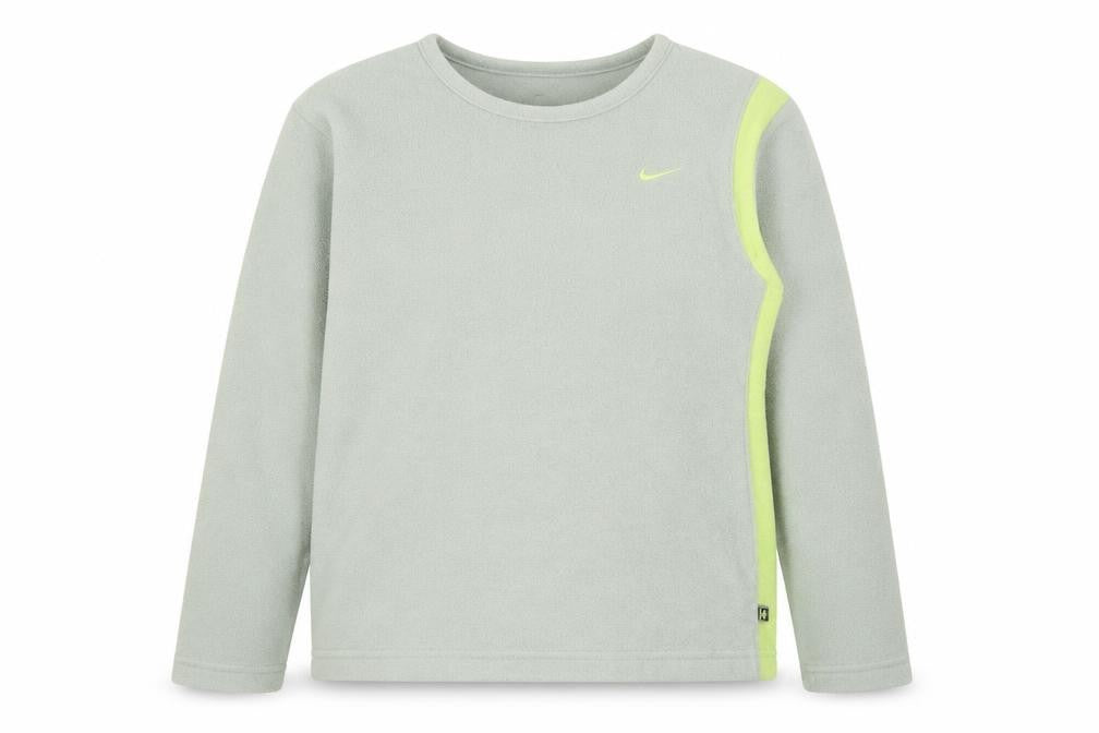 Front view of Nike Women Green Fleece Pullover Sweatshirt, size S