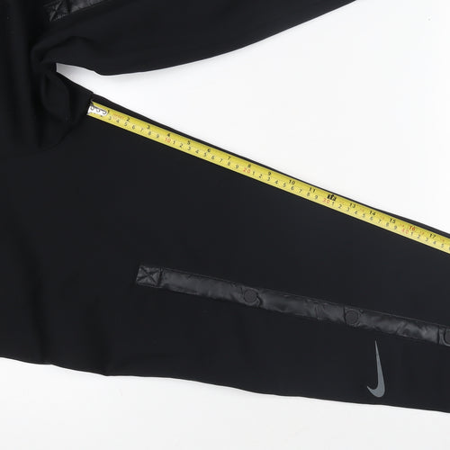 Nike Womens Black S Jogger Trousers Slim Fit Zip Sport Pants