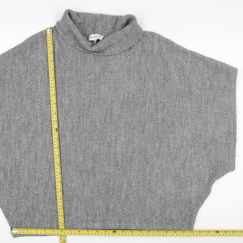 Apricot Women Grey Roll Neck Knit Tunic Top Size S Relaxed Fit