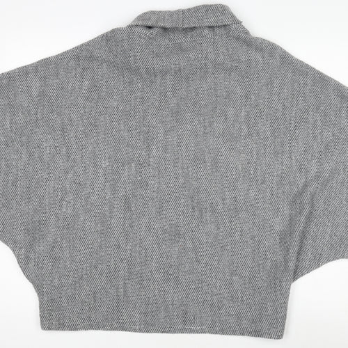 Apricot Women Grey Roll Neck Knit Tunic Top Size S Relaxed Fit