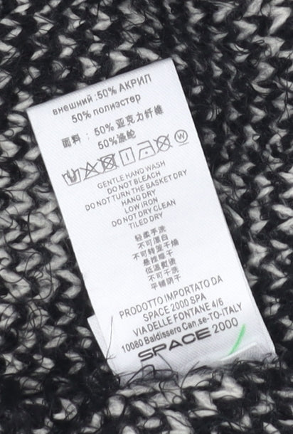 Hate Cut Women's Black & White Houndstooth Knit Pullover Jumper Size M