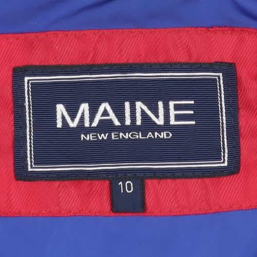 Maine New England Women's Blue Anorak Jacket Size 10