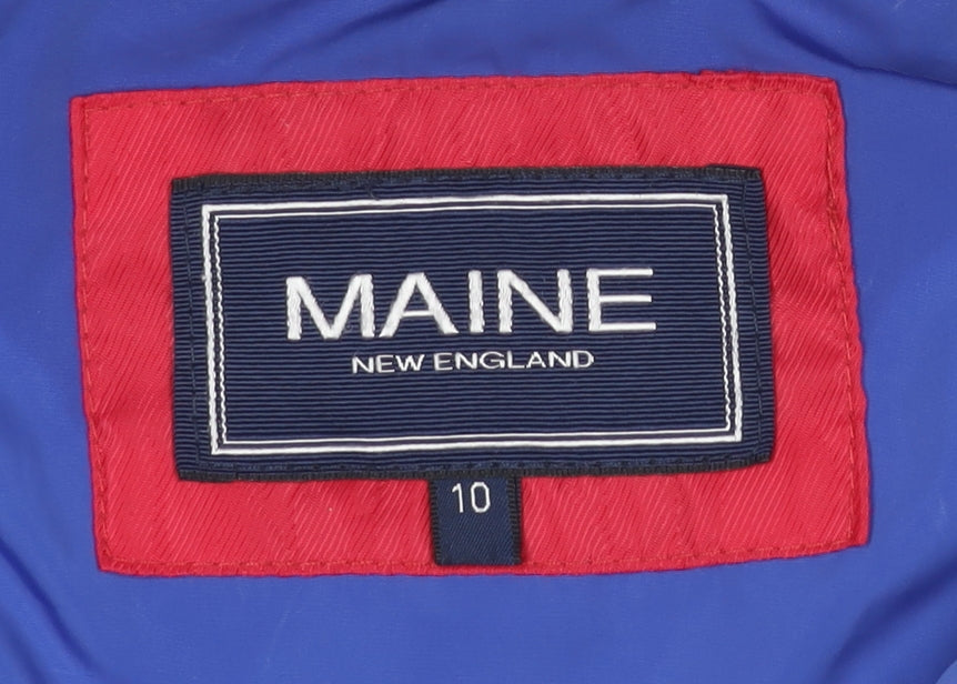 Maine New England Women's Blue Anorak Jacket Size 10