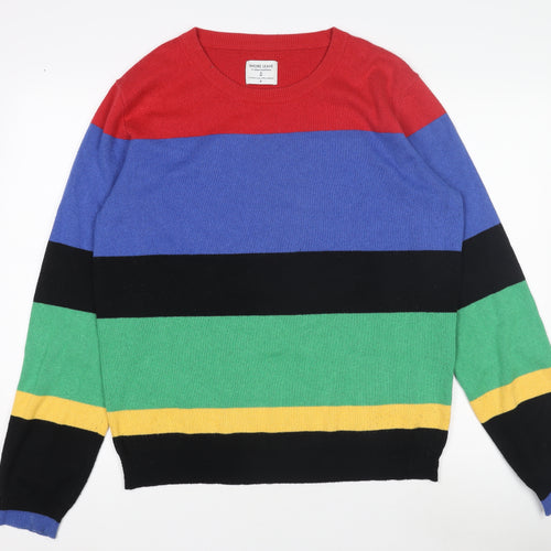 Shore Leave Men's Multicoloured Striped Cotton Acrylic Jumper M