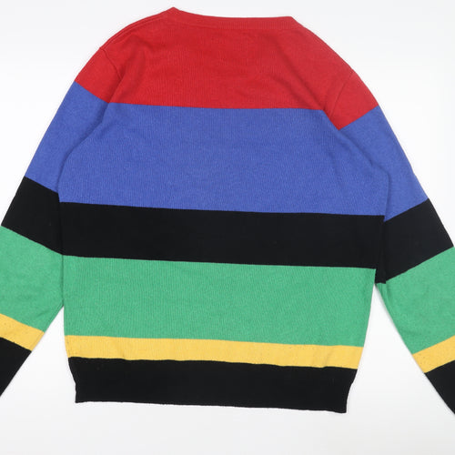 Shore Leave Men's Multicoloured Striped Cotton Acrylic Jumper M