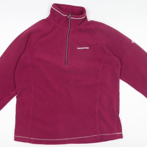Craghoppers Womens Pink Fleece Pullover 1/2 Zip Sweatshirt Size M