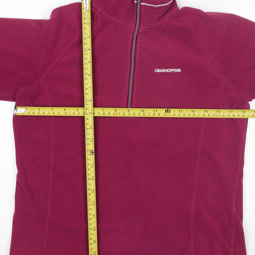 Craghoppers Womens Pink Fleece Pullover 1/2 Zip Sweatshirt Size M