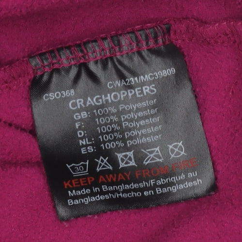 Craghoppers Womens Pink Fleece Pullover 1/2 Zip Sweatshirt Size M