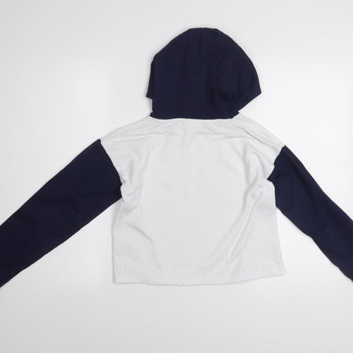 Disney Girls White Stitch Pullover Hoodie 11-12 Years Graphic Print